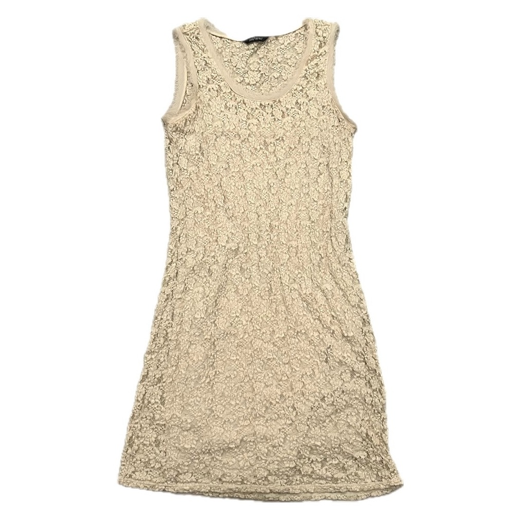 Daisy Fuentes Lace Mini Dress - Cream - Size medium